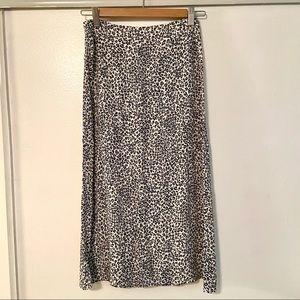 Brandy Melville Blue Leopard Phoebe Midi Skirt